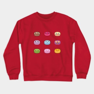 Kawaii Macaron Expressions Crewneck Sweatshirt